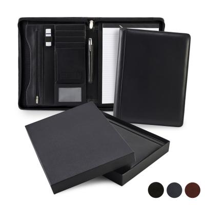 Image of Sandringham Nappa Leather Deluxe Zipped A4 Conference Pad Holder
