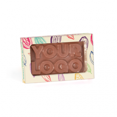 Image of Eco Window Box 3D Bespoke Milk Chocolate Bar